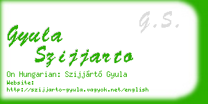 gyula szijjarto business card