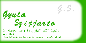 gyula szijjarto business card